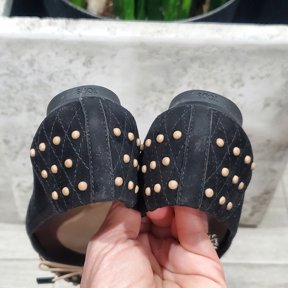 Tod's Black Studded Ballet Flats - Picture 4 of 16